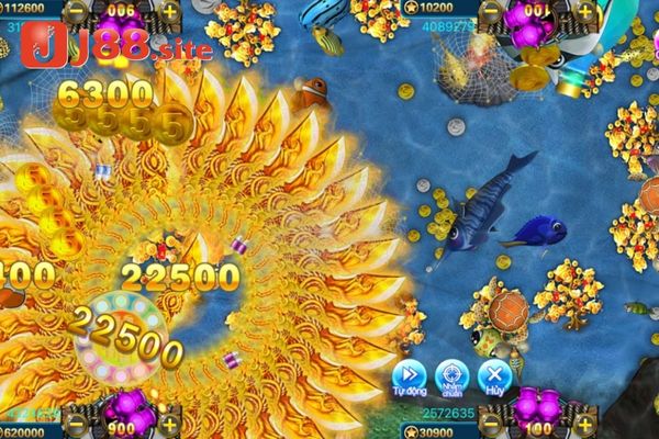 Bắn liên tục ngay khi cá rời khỏi bàn