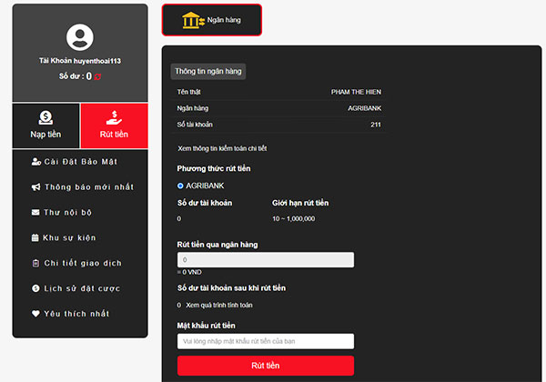 Cách rút tiền J88 trên PC